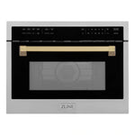 ZLINE Autograph Edition 24" 1.6 cu ft. Built-in Convection Microwave Oven in Stainless Steel with Accents MWOZ-24