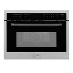 ZLINE Autograph Edition 24" 1.6 cu ft. Built-in Convection Microwave Oven in Stainless Steel with Accents MWOZ-24