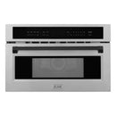 ZLINE Autograph Edition 30” 1.6 cu ft. Built-in Convection Microwave Oven in Stainless Steel with Accents MWOZ-30