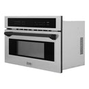 ZLINE Autograph Edition 30” 1.6 cu ft. Built-in Convection Microwave Oven in Stainless Steel with Accents MWOZ-30