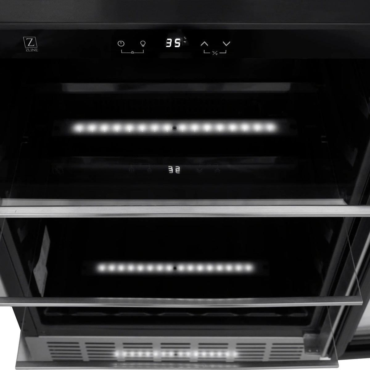 ZLINE 24 in. Monument 154 Can Beverage Fridge in Stainless Steel RBV-US-24