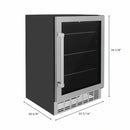 ZLINE 24 in. Monument 154 Can Beverage Fridge in Stainless Steel RBV-US-24