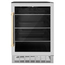 ZLINE 24 in. Monument Autograph Edition 154 Can Beverage Fridge in Stainless Steel with Accents RBVZ-US-24