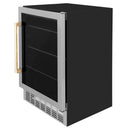 ZLINE 24 in. Monument Autograph Edition 154 Can Beverage Fridge in Stainless Steel with Accents RBVZ-US-24