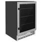 ZLINE 24 in. Monument Autograph Edition 154 Can Beverage Fridge in Stainless Steel with Accents RBVZ-US-24