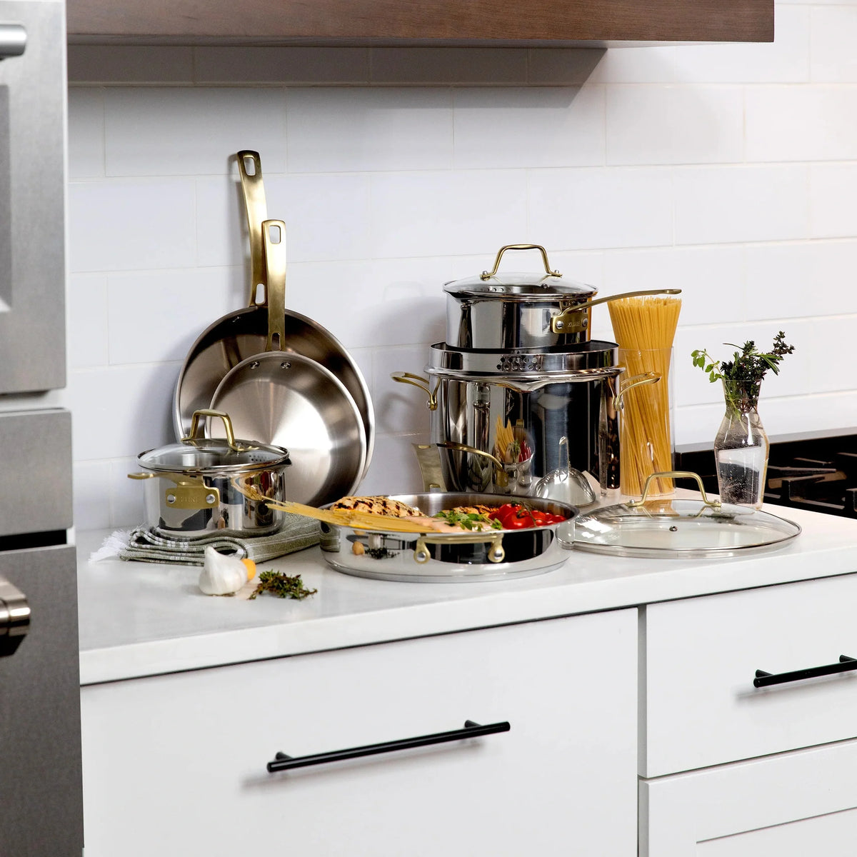 ZLINE 10-Piece Stainless Steel Non-Toxic Cookware Set CWSETL-ST-10