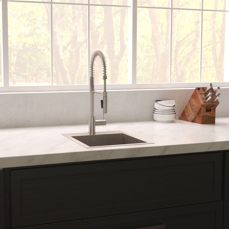 ZLINE 15" Donner Topmount Single Bowl Bar Kitchen Sink