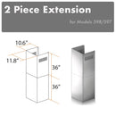 ZLINE 2-36 in. Chimney Extensions for 10 ft. to 12 ft. Ceilings - 2PCEXT-587/597