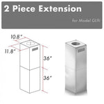 ZLINE 2-36 in. Chimney Extensions for 10 ft. to 12 ft. Ceilings - 2PCEXT-GL9i