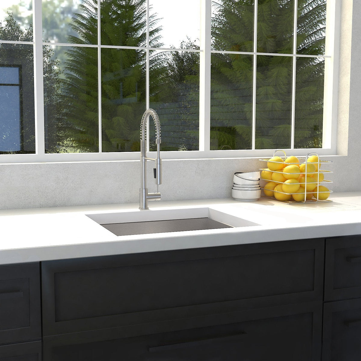 ZLINE 23" Meribel Undermount Single Bowl Kitchen Sink with Bottom Grid 