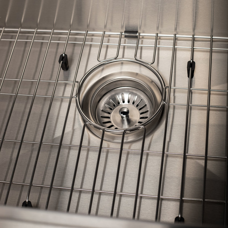 ZLINE 27" Garmisch Undermount Single Bowl Kitchen Sink with Bottom Grid and Accessories 