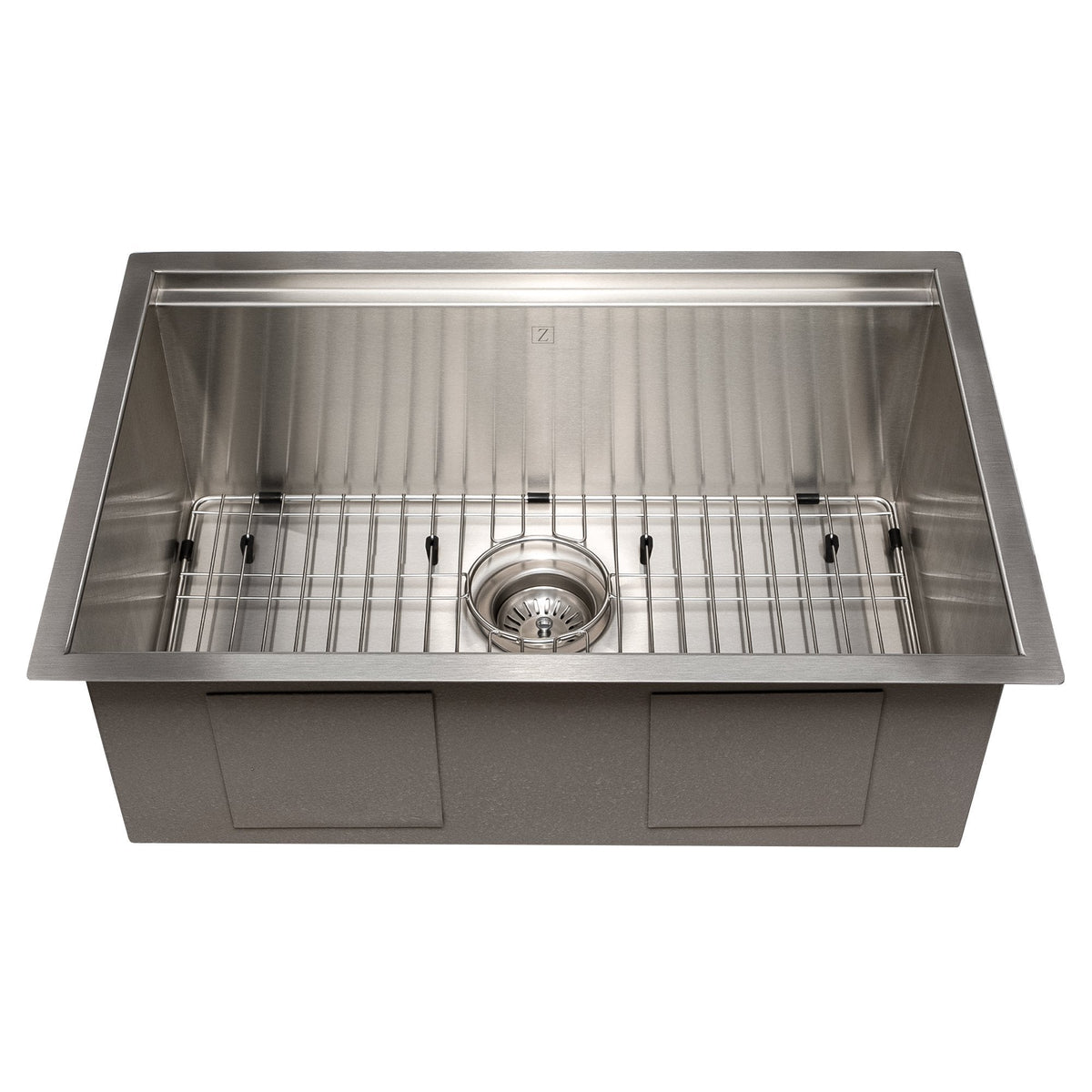 ZLINE 27" Garmisch Undermount Single Bowl Kitchen Sink with Bottom Grid and Accessories 