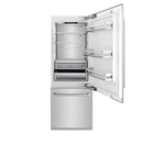 ZLINE 30" 16.1 cu. ft. Built-In 2-Door Bottom Freezer Refrigerator with Internal Water and Ice Dispenser in Stainless Steel RBIV-304-30