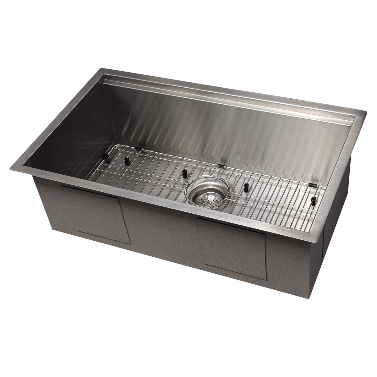ZLINE 30" Garmisch Undermount Single Bowl Kitchen Sink with Bottom Grid and Accessories 