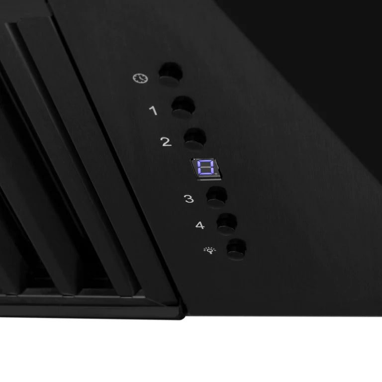ZLINE 30 in. Autograph Edition in Black Stainless Steel Range Hood with Gold Handle, BS655Z-30
