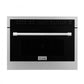 ZLINE Appliance Package - 30 in. Self-Cleaning Wall Oven and 24 in. Microwave Oven - 2KP-MW24-AWS30