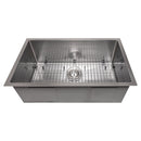ZLINE 30" Meribel Undermount Single Bowl Kitchen Sink with Bottom Grid