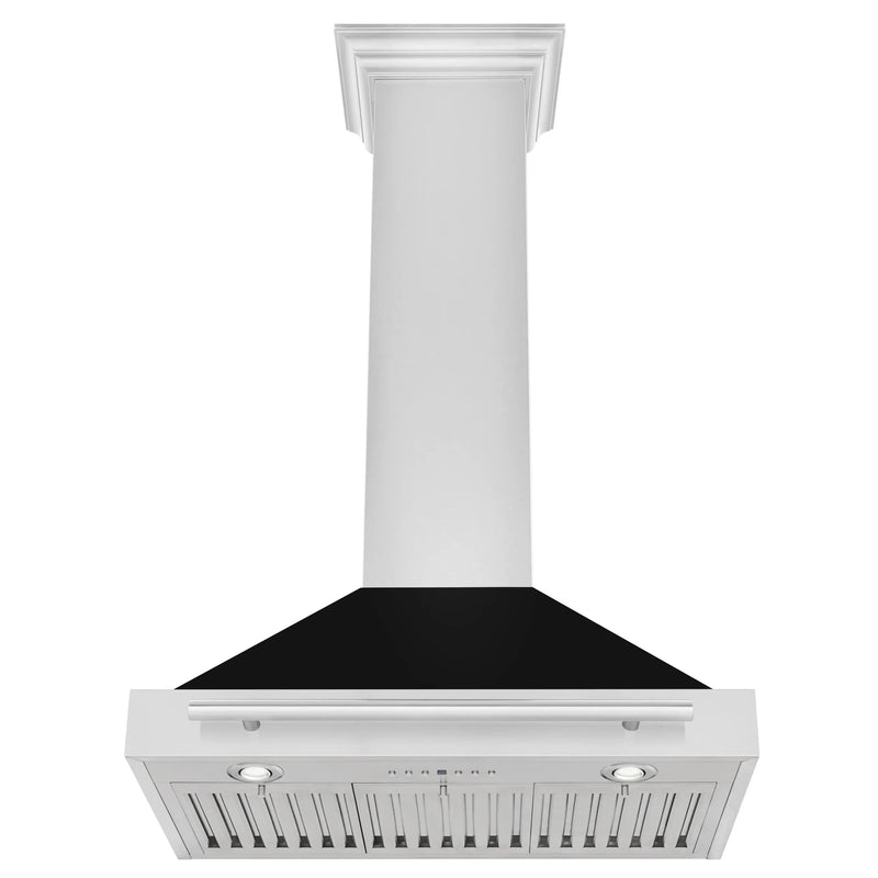 ZLINE 30" Stainless Steel Range Hood with Shell and Stainless Steel Handle