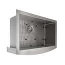 ZLINE 30" Zermatt Farmhouse Apron Mount Single Bowl Kitchen Sink with Bottom Grid