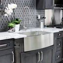 ZLINE 30" Zermatt Farmhouse Apron Mount Single Bowl Kitchen Sink with Bottom Grid