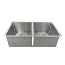 ZLINE 33" Anton Undermount Double Bowl Kitchen Sink with Bottom Grid