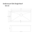 ZLINE 33" Garmisch Undermount Single Bowl Kitchen Sink with Bottom Grid and Accessories 