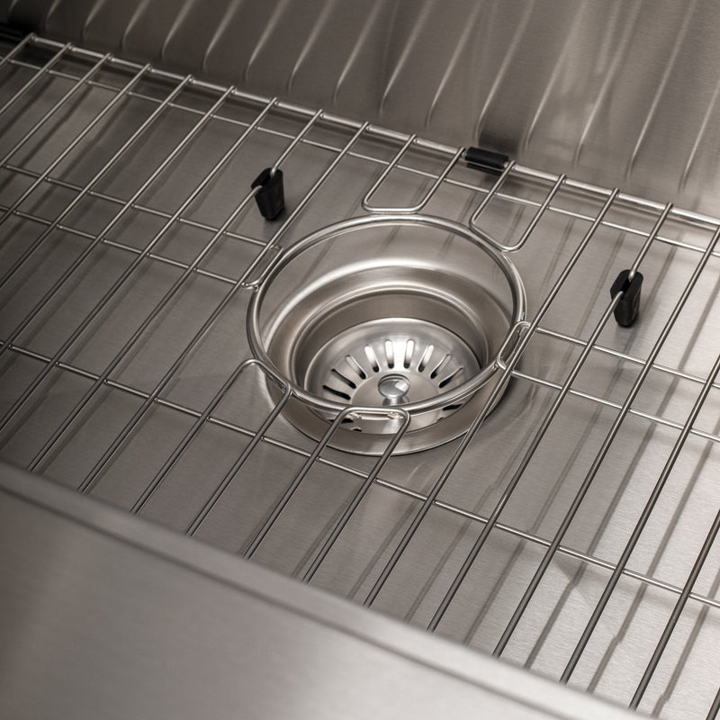 ZLINE 33" Moritz Farmhouse Apron Mount Single Bowl Kitchen Sink with Bottom Grid and Accessories