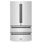 ZLINE 36" Autograph Edition 22.5 cu. ft Freestanding French Door Refrigerator with Ice Maker in Fingerprint Resistant Stainless Steel
