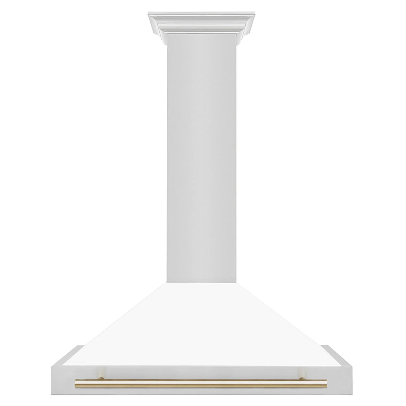 ZLINE 36" Autograph Edition Stainless Steel Range Hood with White Matte Shell 