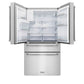 ZLINE 36 In. French Door Refrigerator Counter Depth Fingerprint with Water and Ice Dispenser