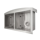 ZLINE 36" Niseko Farmhouse Apron Mount Double Bowl Kitchen Sink with Bottom Grid 