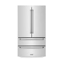 ZLINE 4-Piece Appliance Package - 30 In. Rangetop, Range Hood, Refrigerator, and Double Wall Oven in Stainless Steel - 4KPR-RTRH30-AWS