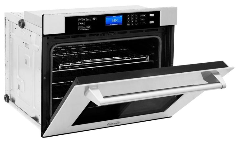 ZLINE 4-Piece Appliance Package - 30 In. Rangetop, Range Hood, Refrigerator, and Double Wall Oven in Stainless Steel - 4KPR-RTRH30-AWS