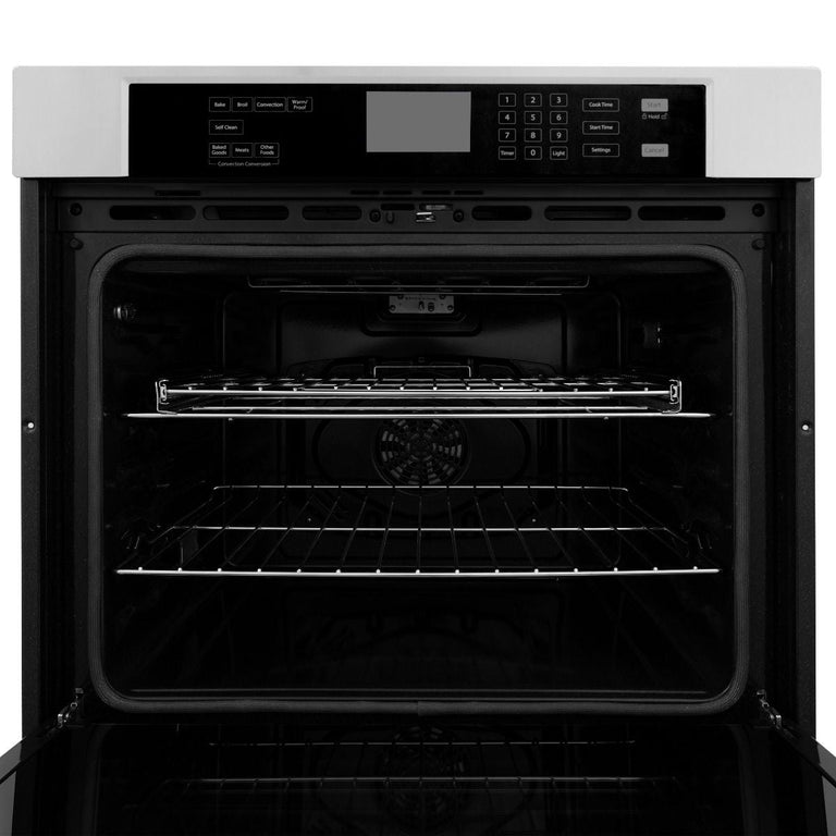 ZLINE 4-Piece Appliance Package - 30 In. Rangetop, Range Hood, Refrigerator, and Double Wall Oven in Stainless Steel - 4KPR-RTRH30-AWS