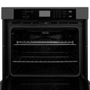 ZLINE 4-Piece Appliance Package - 36 In. Rangetop, Range Hood, Refrigerator, and Wall Oven in Black Stainless Steel - 4KPR-RTBRH36-AWS