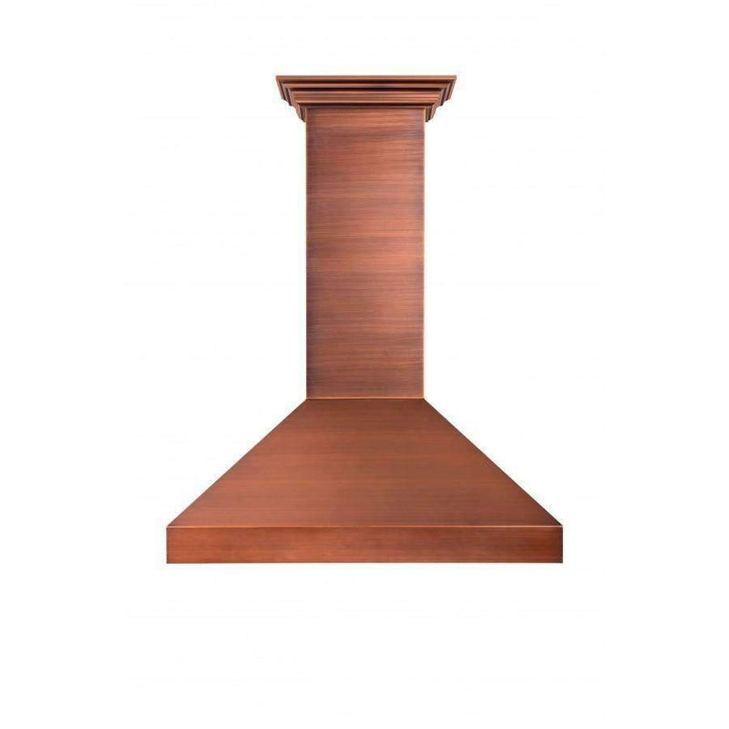 ZLINE 42-InchCopper Wall Range Hood with Crown Molding and 700 CFM Motor (8667C-42)