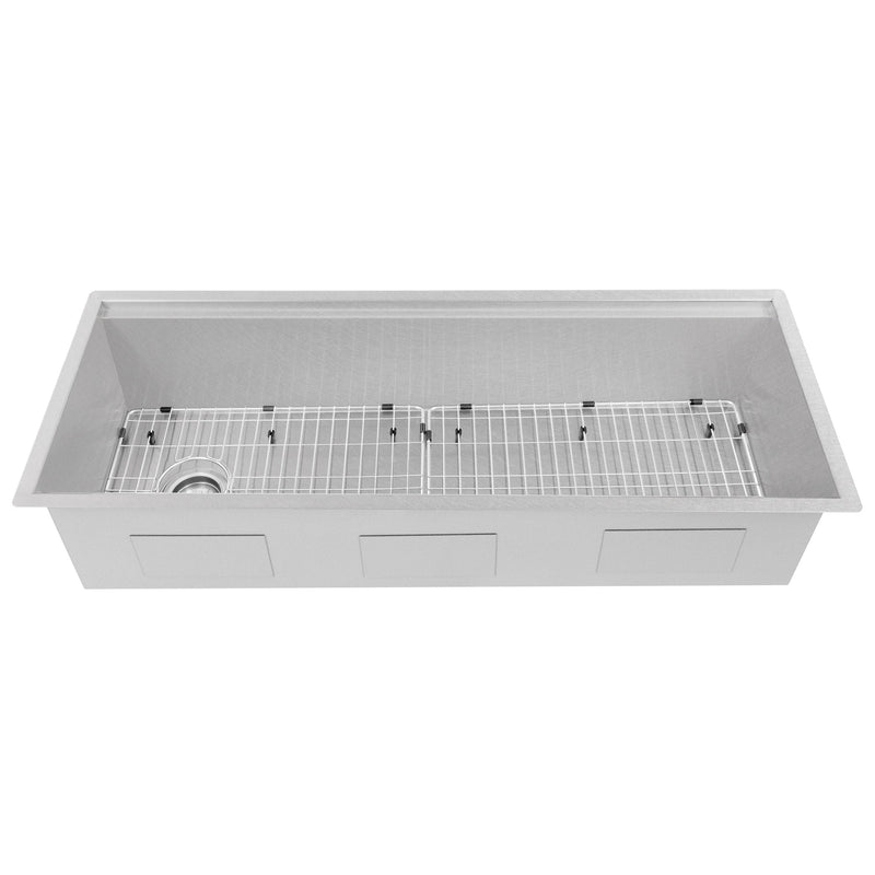 ZLINE 43" Garmisch Undermount Single Bowl Kitchen Sink with Bottom Grid and Accessories