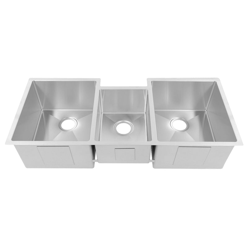 ZLINE 45" Breckenridge Undermount Triple Bowl Kitchen Sink with Bottom Grid and Accessories
