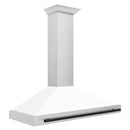 ZLINE 48" Autograph Edition Stainless Steel Range Hood with White Matte Shell KB4STZ-WM48
