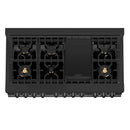 ZLINE 48" Black Stainless 6.0 cu.ft. 7 Gas Burner/Electric Oven Range