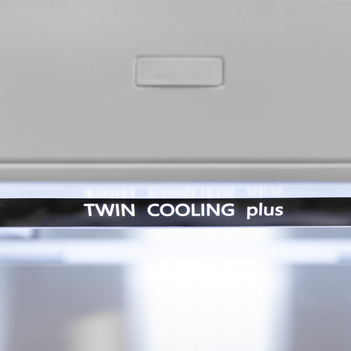 ZLINE 60" Autograph Edition 32.2 cu. ft. Built-in 4-Door French Door Refrigerator with Internal Water and Ice Dispenser in Stainless Steel with Accents RBIVZ-304-60