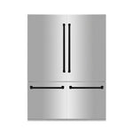 ZLINE 60" Autograph Edition 32.2 cu. ft. Built-in 4-Door French Door Refrigerator with Internal Water and Ice Dispenser in Stainless Steel with Accents RBIVZ-304-60