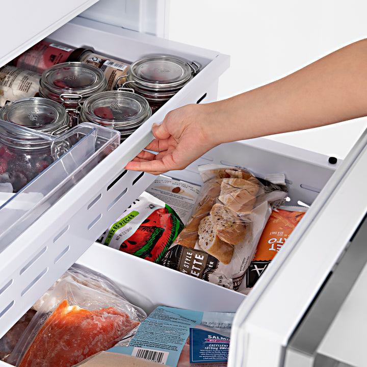 ZLINE 60" Autograph Edition 32.2 cu. ft. Built-in 4-Door French Door Refrigerator with Internal Water and Ice Dispenser in Stainless Steel with Accents RBIVZ-304-60