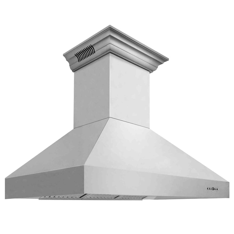 ZLINE 60-Inch Professional Wall Mount Range Hood in Stainless Steel with Built-in CrownSound® Bluetooth Speakers (667CRN-BT-60)