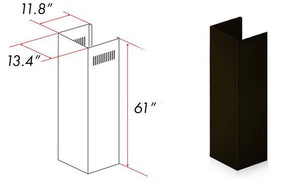 ZLINE 61 in. Extended Chimney and Crown - 8667B-E