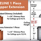 ZLINE 61 in. Extended Chimney and Crown - 8667C-E