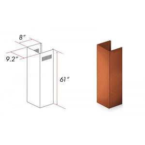 ZLINE 61 in. Extended Chimney and Crown - 8KBC-E
