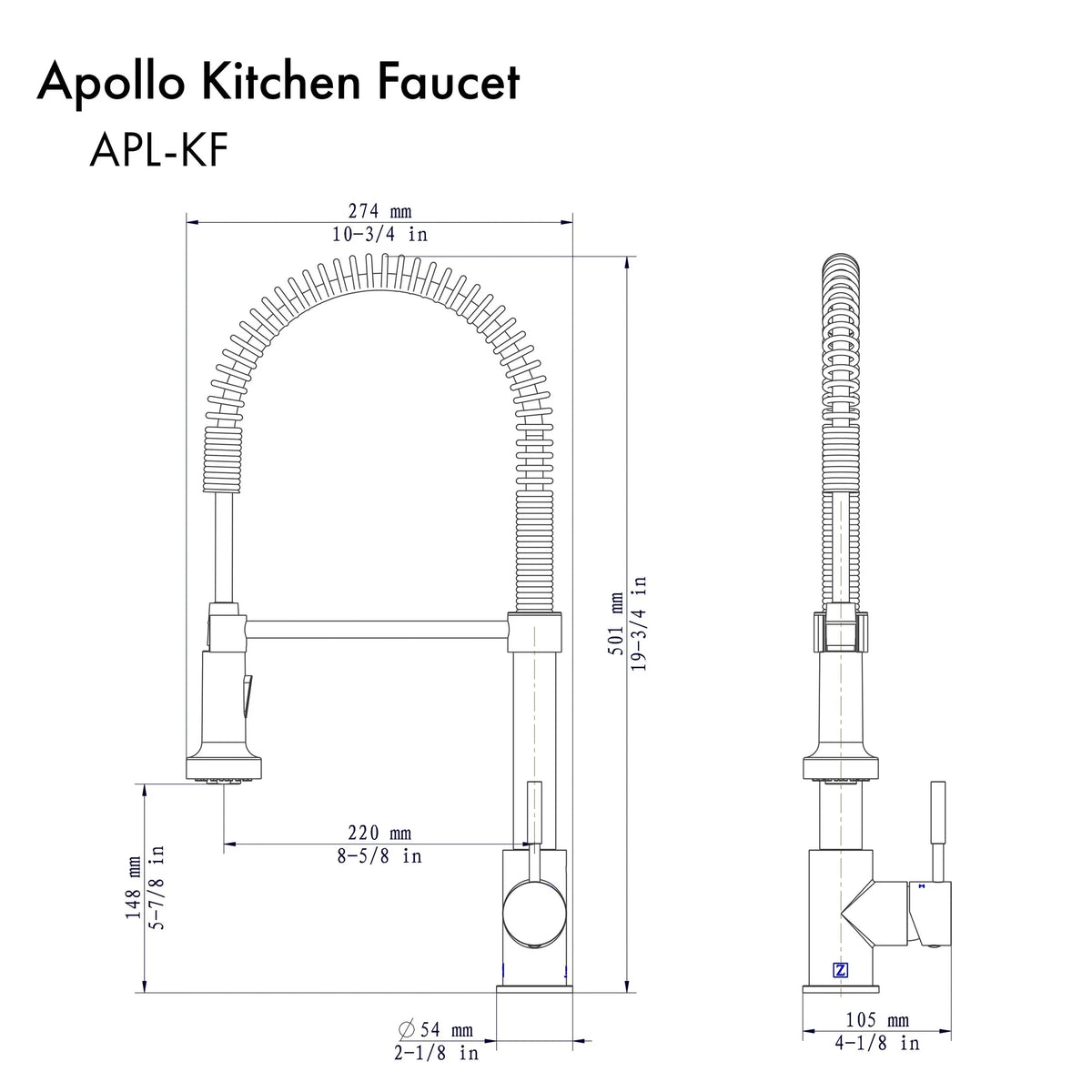ZLINE Apollo Kitchen Faucet with Color Options