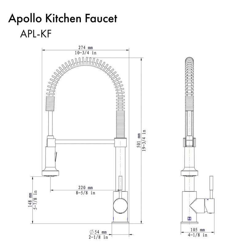 ZLINE Apollo Kitchen Faucet with Color Options