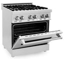ZLINE Appliance Package - 30 in. Dual Fuel Range, 30 in. Range Hood, Microwave Drawer - 3KP-RARH30-MW